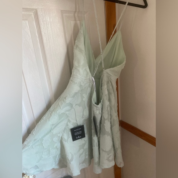 NWT Lulus Day of Beauty Mint Green Burnout Floral Skater Dress - Picture 2 of 6